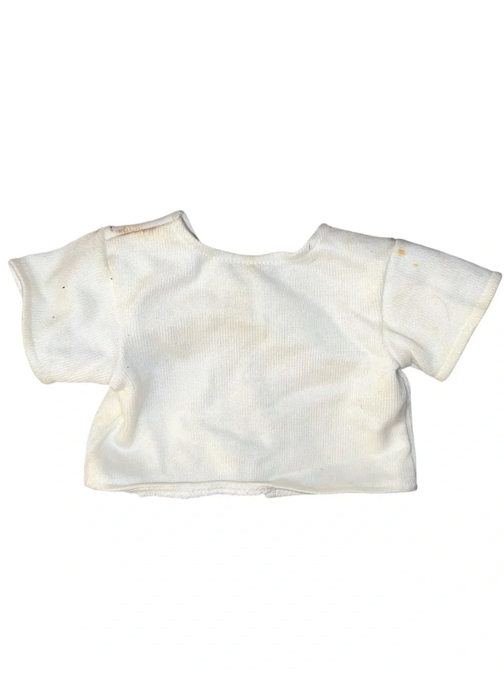 Vintage 2000 American Girl Doll Breezy Day Cardigan White Sweater Sea Shell Fish